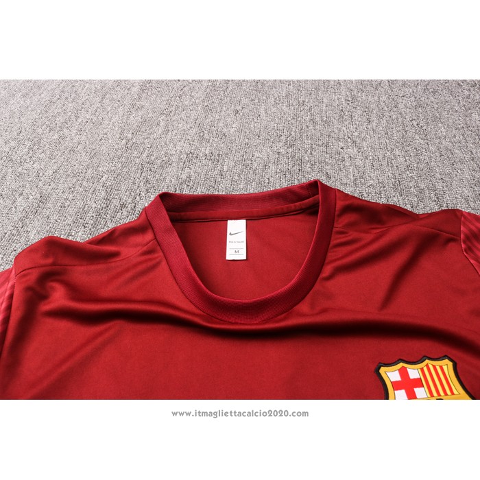 Tuta da Track FC Barcellona Manica Corta 2020 2021 Rosso
